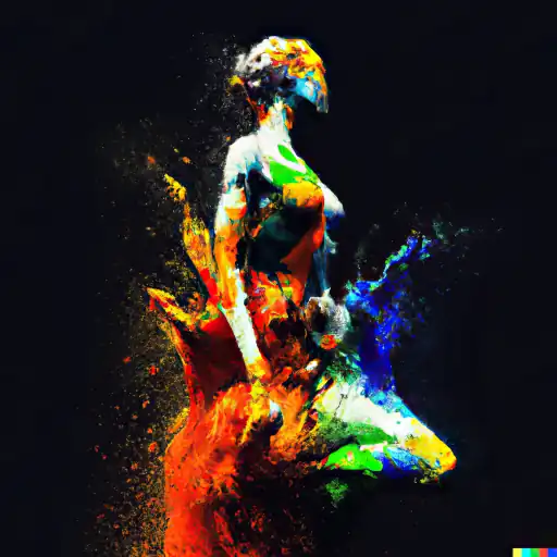 DALL·E 2022 10 25 17.07.35   picture of colorful mud explosions and paint splashes and splitters but as statue of ancient goddess venus, black RED ORANGE GREEN INDIGO VIOLET as di gigapixel low_res scale 6_00x